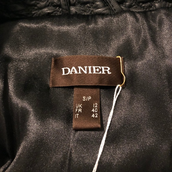 Vintage Black Soft Leather Danier Down Filled Puffer Jacket, Size Small - Picture 4 of 6